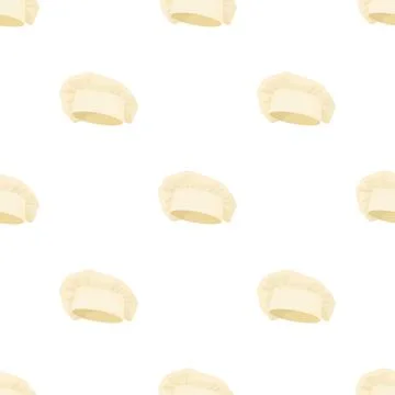 Chef cap pattern seamless vector Stock Illustration