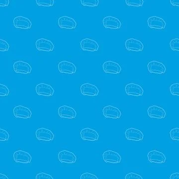 Chef cap pattern vector seamless blue Stock Illustration