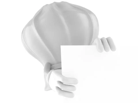 Chef character behind white board Stock Illustration