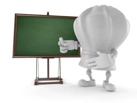 Chef character with blank blackboard Stock Illustration