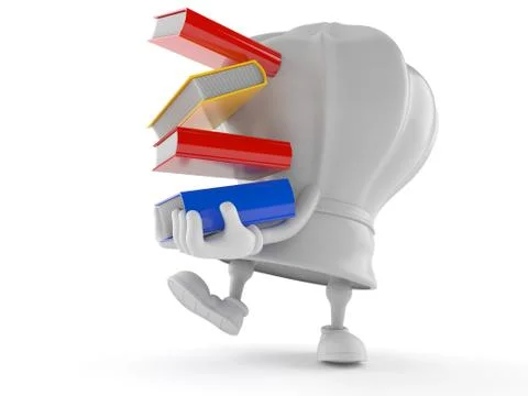 Chef character with books Stock Illustration