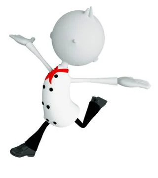 Chef character with running pose Illustrazione stock