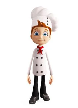 Chef character with standing pose Stock Illustration