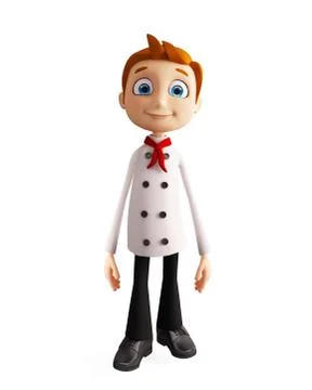 Chef character with standing pose Stock Illustration
