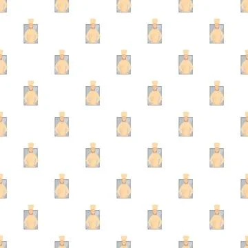 Chef characters repeating pattern for culinary background Stock Illustration