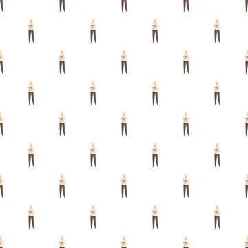 Chef characters working in culinary professional seamless pattern Stock Illustration