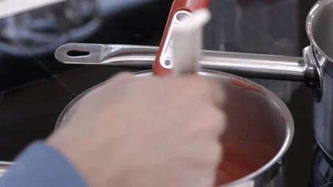 Chef check temperature Stock Footage 93846813