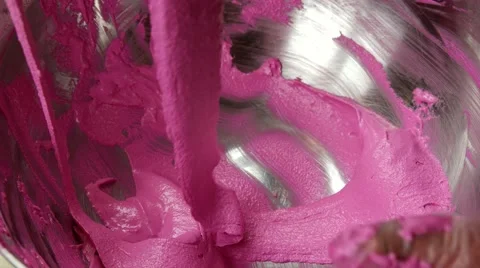 Chef checking the raw Macarons dough for right condition, closeup Video stock 62425799