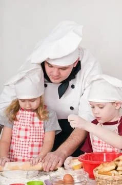 Chef with children Stock Photos