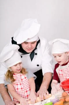 Chef with children Stock Photos