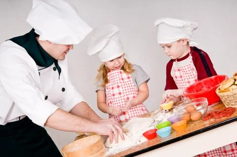 Chef with children Stock Photos