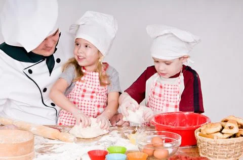Chef with children Stock Photos