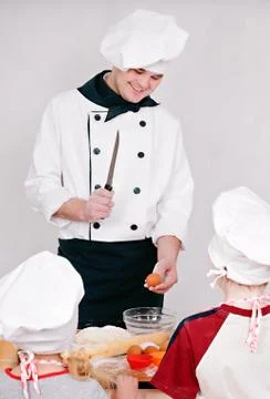 Chef with children Stock Photos