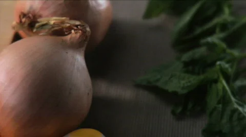 Chef chopping basil Stock Footage