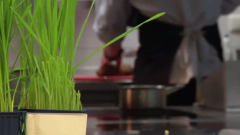 Chef At Chopping Board Stock Footage 135771895