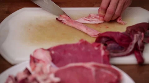 Chef chopping suet Stock Footage 59738148
