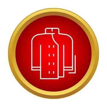 Chef coat uniform icon representing culinary service Illustrazione stock