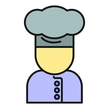 Chef cook character icon representing culinary professional Stock Illustration