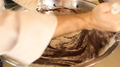 Chef cook cooking chocolate cake  Stock Footage 38028688