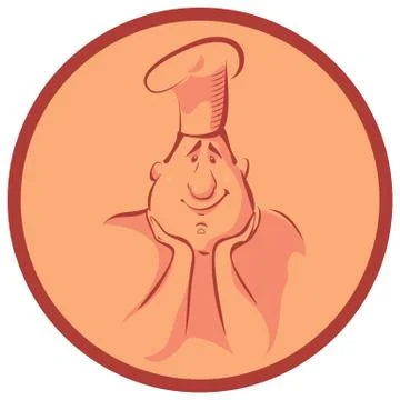Chef cook in frame Stock Illustration