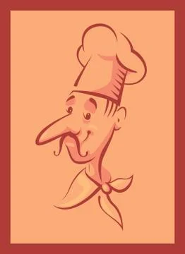 Chef cook in frame Stock Illustration