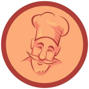 Chef cook in frame Stock Illustration