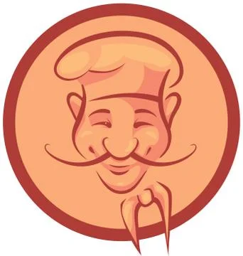 Chef cook in frame Stock Illustration