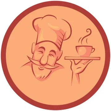Chef cook in frame Stock Illustration