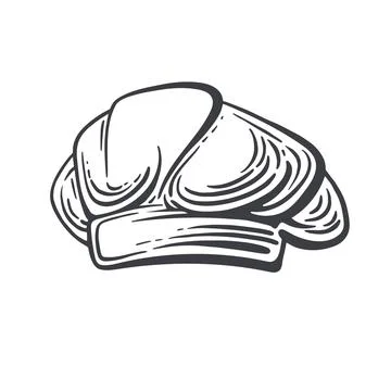 Chef, cook hat engraving Vector hand illustration Stock Illustration