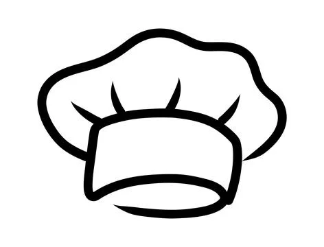 Chef cook icons. Vector cook cap logos for restaurant Illustrazione stock