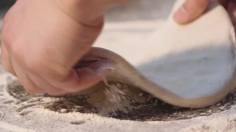 Chef cook pizza man preparing an organic delicious pizza Stock Footage 106226443