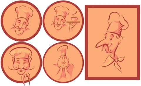 Chef cook - set Stock Illustration
