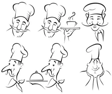Chef cook - set Stock Illustration