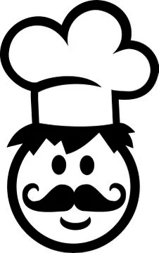 Chef Cook Smiley with Chef's Hat Illustrazione stock