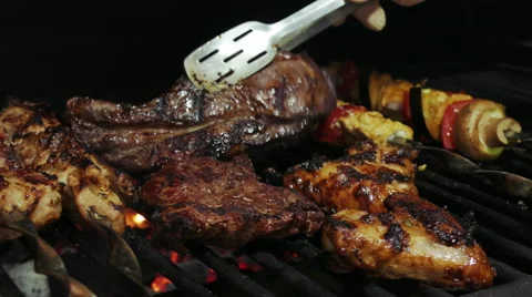 Chef Cooking Barbecue Stock Footage 67824733