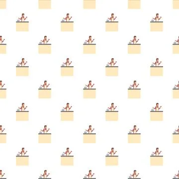 Chef cooking culinary meal in kitchen pattern Stock-Illustration