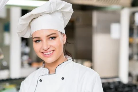 Chef Cooking, Cutting and preparing next plate Stock Photos