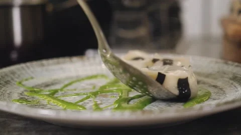 Chef cooking dumplings with meat. Stock Footage 147110641