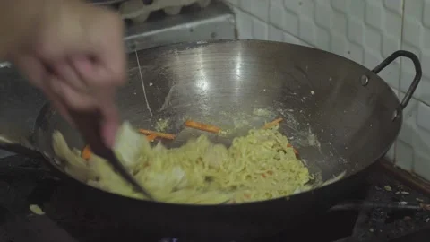 CHEF COOKING FRIED NOODLE Stock Footage 147674280