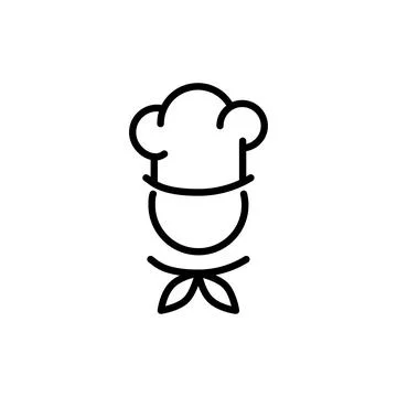 Chef in a cooking hat icon. Kitchen black symbol. Stock Illustration