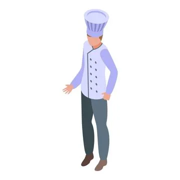 Chef cooking icon isometric vector. Food critic Illustrazione stock