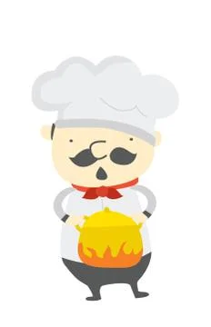 Chef cooking Stock Illustration