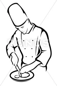 Chef cooking Ilustraciones de archivo