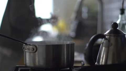 Chef cooking in the kitchen 01 Stock Footage 127133830
