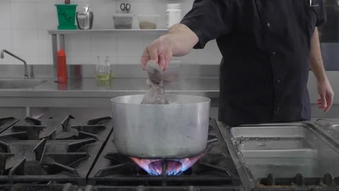 Chef cooking octopus Stock Footage 104103255