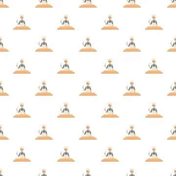 Chef cooking pattern with uniform and knife Stock Illustration