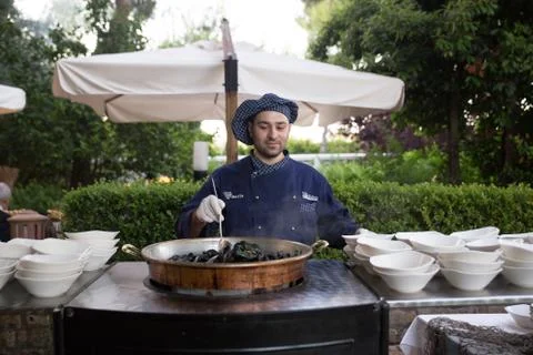 Chef cooking Stock Photos