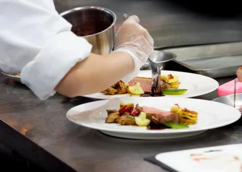 Chef cooking Stock Photos
