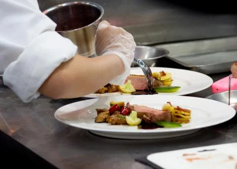 Chef cooking Stock Photos