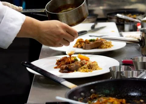 Chef cooking Stock Photos